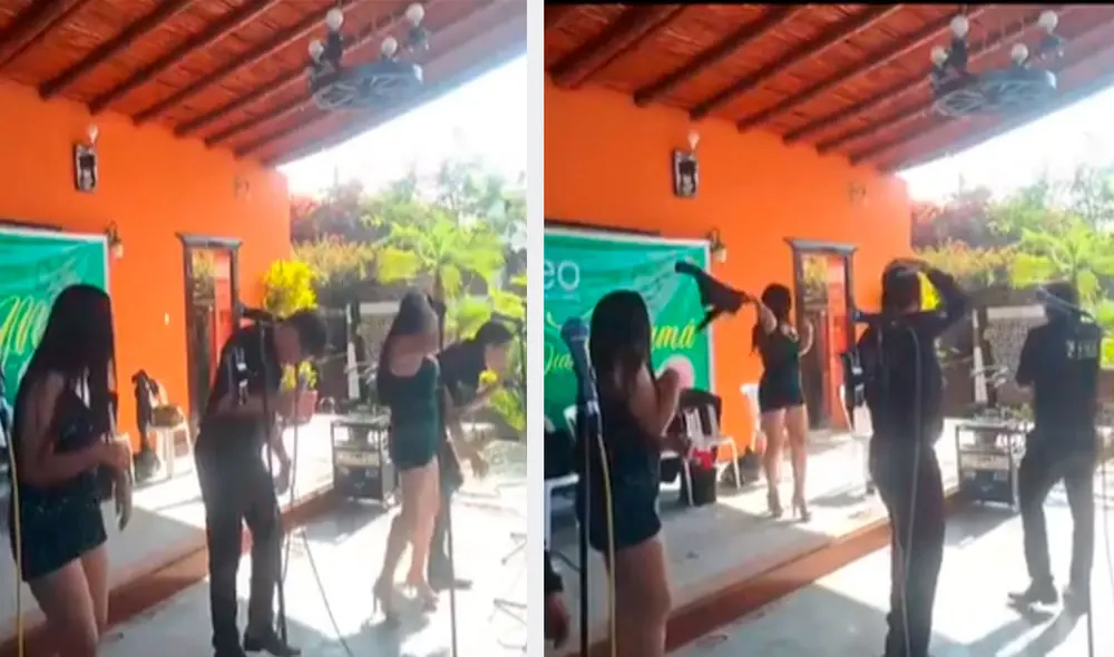 Los cantantes continuaron con su show, pese a la picadura de las abejas en Chimbote. Foto: composición LR/ TikTok / @estefanomanuel2