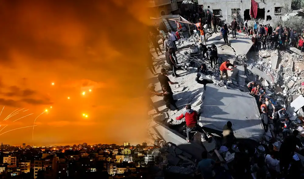 Israel y Hamás hablan de tregua, pero continúan los ataques en Gaza. Foto: composición LR