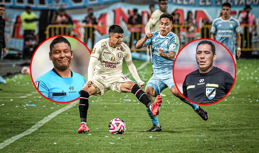 Se confirmaron los árbitros que estarán a cargo del partidazo entre Universitario y Sporting Cristal. Foto: composición LR/Enzo Florez/X