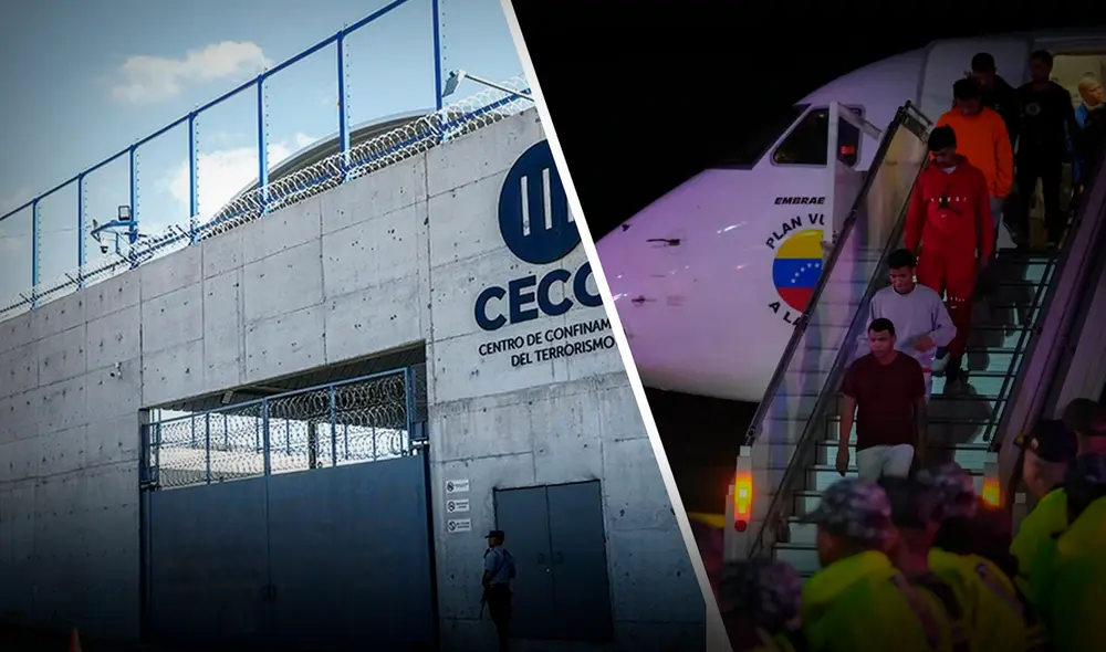 230 inmigrantes de Estados Unidos fueron trasladados al Cecot.