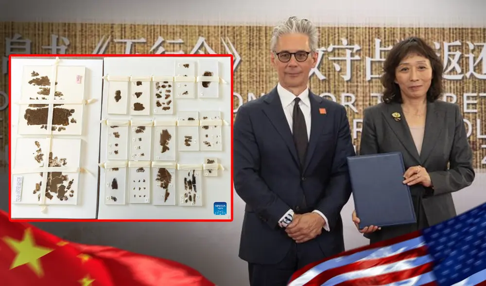 China recibió los antiguos manuscritos Zidanku que fueron trasladados a Estados Unidos hace más de 80 años. Foto: composición LR/ Spanish Xinhuanet