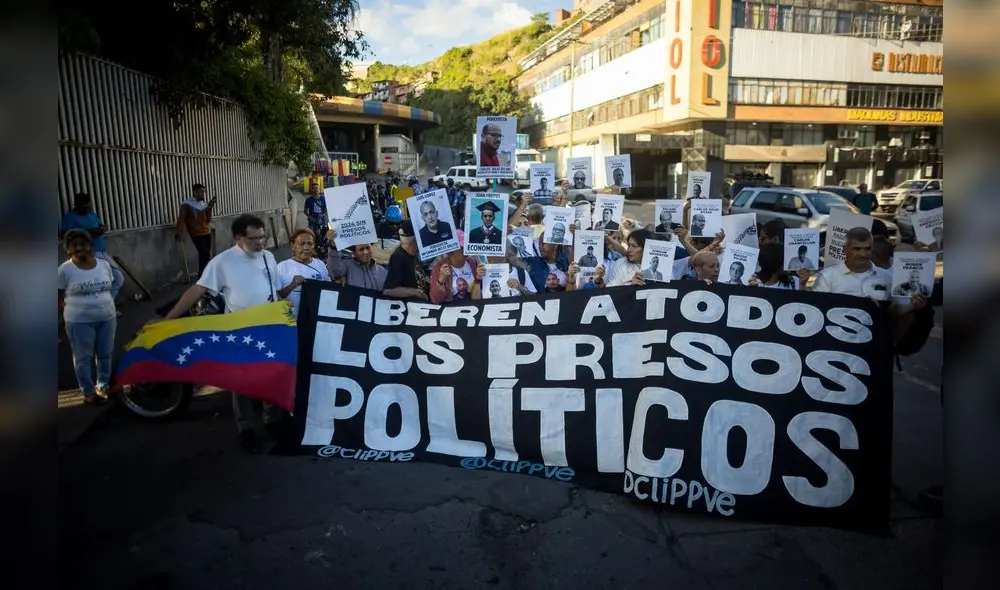 Exigen liberación de presos político en Venezuela. Foto: EFE