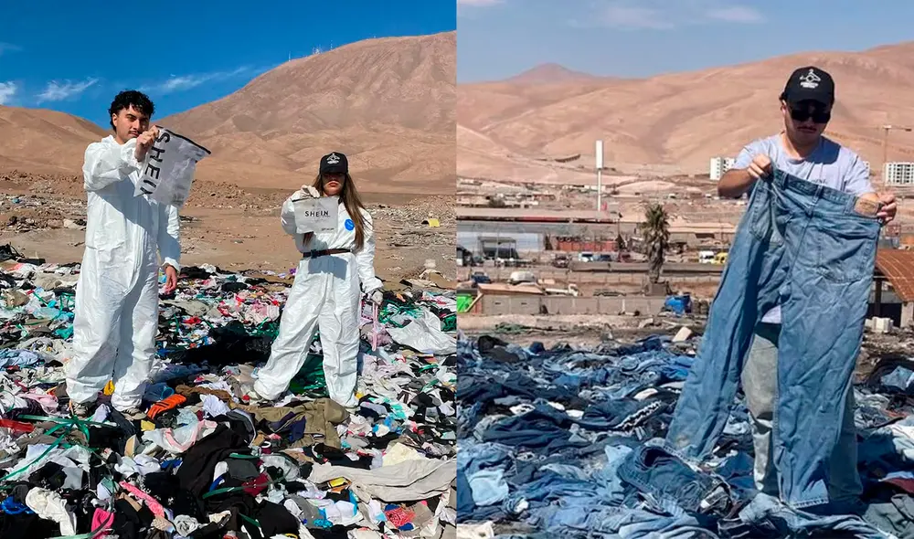 El desierto textil más grande de Latinoamérica recibe 40.000 toneladas de ropa. Foto: Instagram @desiertovestido_tarapaca El desierto textil más grande de Latinoamérica recibe 40.000 toneladas de ropa. Foto: Instagram @desiertovestido_tarapaca