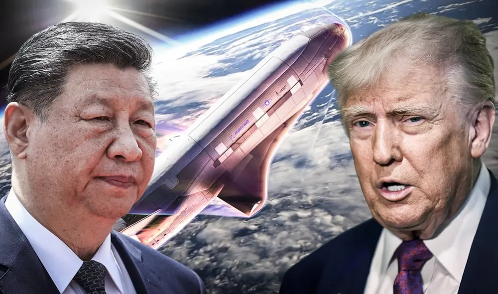 China vincula el portaaviones orbital de EE. UU. con la política espacial de Trump y alerta a Xi Jinping sobre un posible conflicto en órbita. Foto: composición LR/AFP China vincula el portaaviones orbital de EE. UU. con la política espacial de Trump y alerta a Xi Jinping sobre un posible conflicto en órbita. Foto: composición LR/AFP