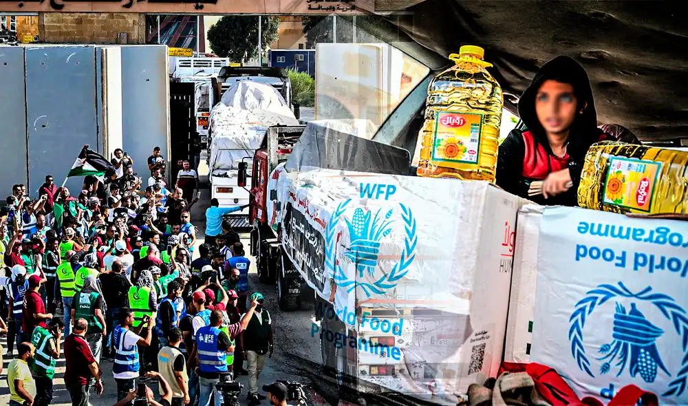 La ONU anunció que obtuvo autorización para enviar “alrededor de 100” camiones con ayuda hacia la Franja de Gaza, devastada por la guerra. Foto: Composición LR. La ONU anunció que obtuvo autorización para enviar “alrededor de 100” camiones con ayuda hacia la Franja de Gaza, devastada por la guerra. Foto: Composición LR.