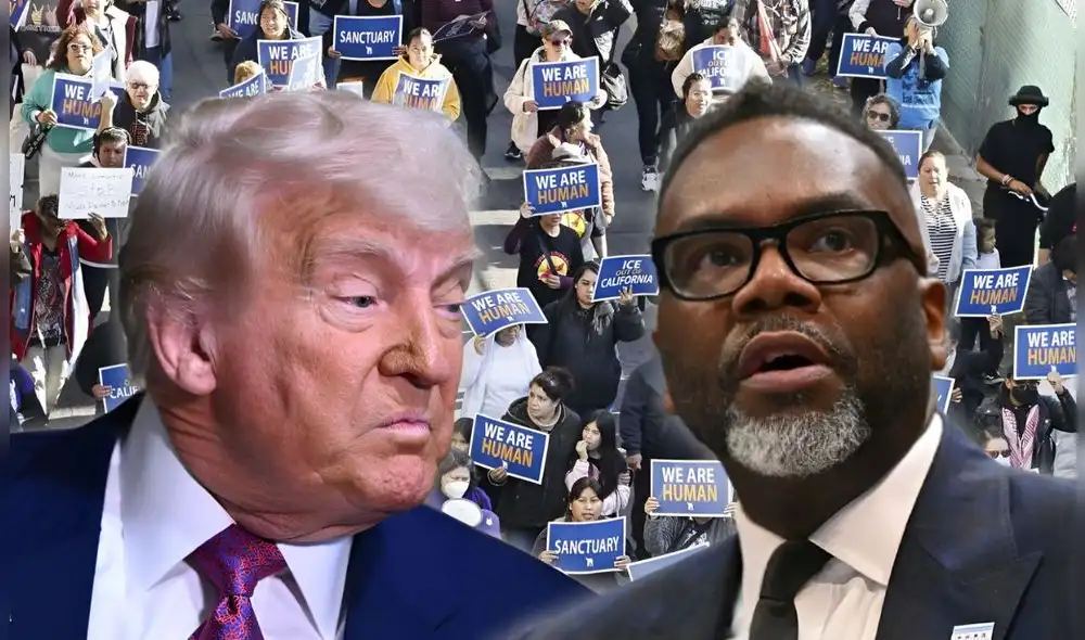 El alcalde Brandon Johnson defendió a Chicago como ciudad santuario frente a las políticas migratorias de Donald Trump.