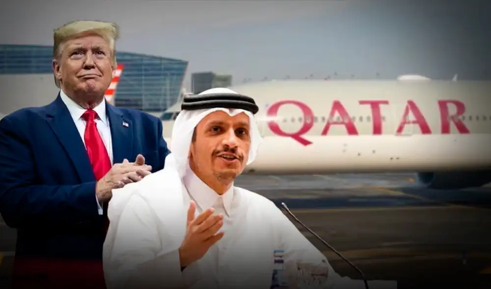 Primer ministro de Qatar regala avión de US$400 millones a Donald Trump.