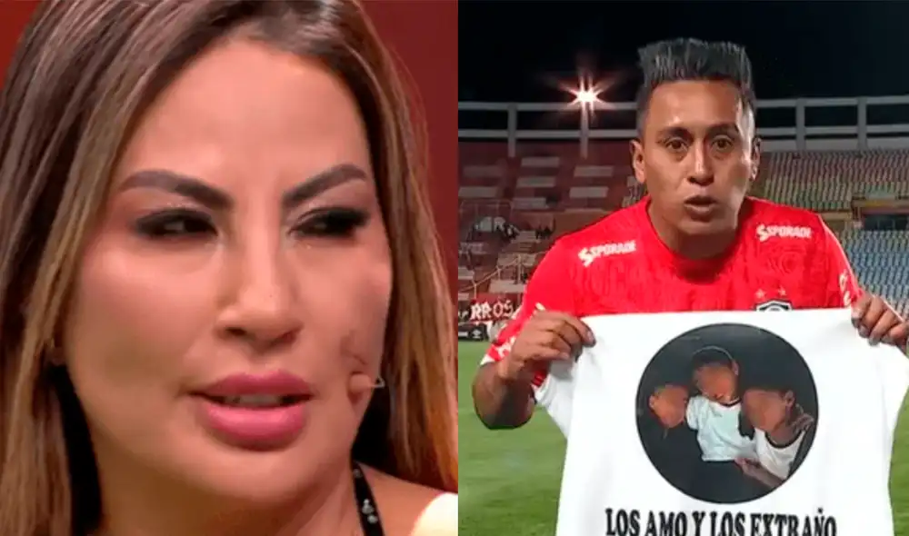 Pamela López se enfada con Christian Cueva por polémico mensaje a sus hijos en un polo: "Me parece ridículo". Foto: Composición LR/Difusión