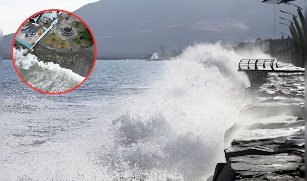 La Marina de la Guerra confirmó mares con fuerte intensidad en olas en el Callao. Foto: Composición LR/CDN/Andina