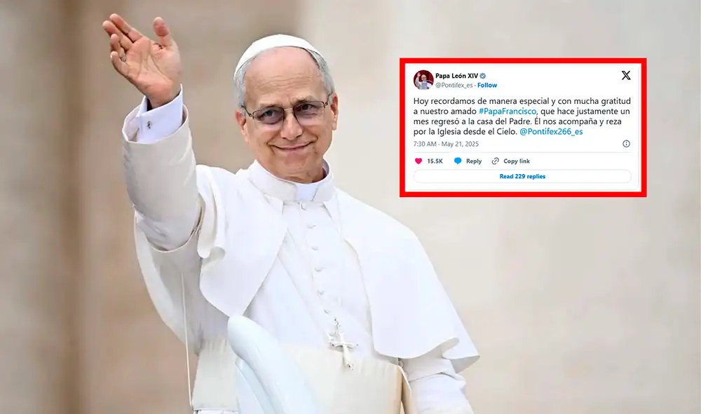 León XIV recuerda con gratitud a Francisco en su primera audiencia pública y a través de sus redes sociales. Foto: Composición LR/ AFP/ X León XIV recuerda con gratitud a Francisco en su primera audiencia pública y a través de sus redes sociales. Foto: Composición LR/ AFP/ X
