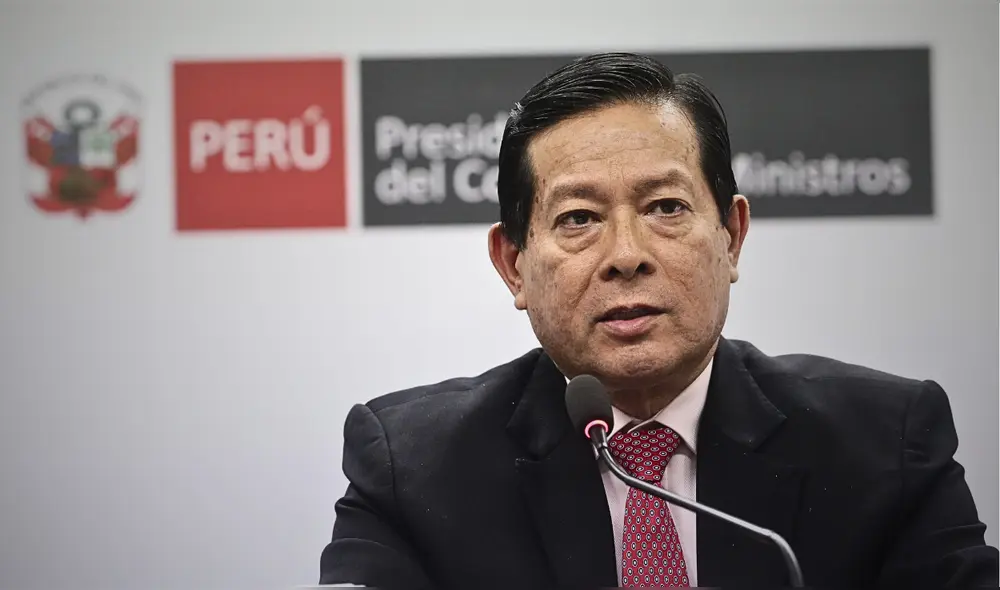 Eduardo Arana cuestionó, durante la conferencia de prensa de la PCM, que la fiscal de la Nación haya 'politizado' las denuncias contra Dina Boluarte.| Foto:  John Reyes / La República.