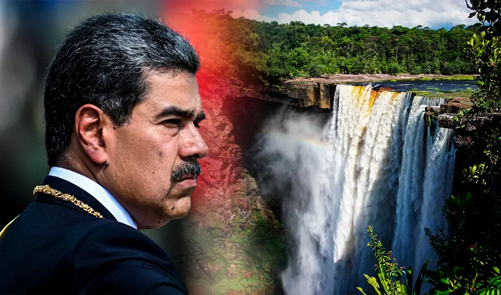 El presidente de Guyana no quiere entregarle el Esequibo a Nicolás Maduro. Foto: composición LR/AFP El presidente de Guyana no quiere entregarle el Esequibo a Nicolás Maduro. Foto: composición LR/AFP