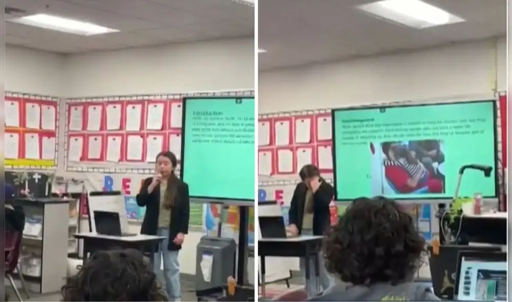 Niña conmueve a sus compañeros con exposición sobre las deportaciones.