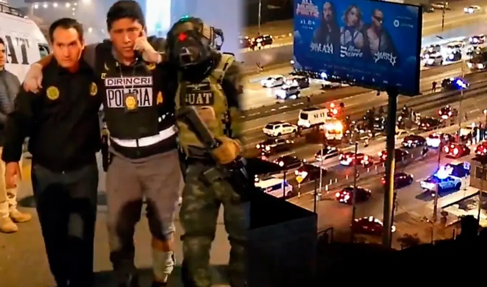 El violento enfrentamiento dejó 3 efectivos policiales heridos y dos criminales fallecidos. Foto: Composición LR