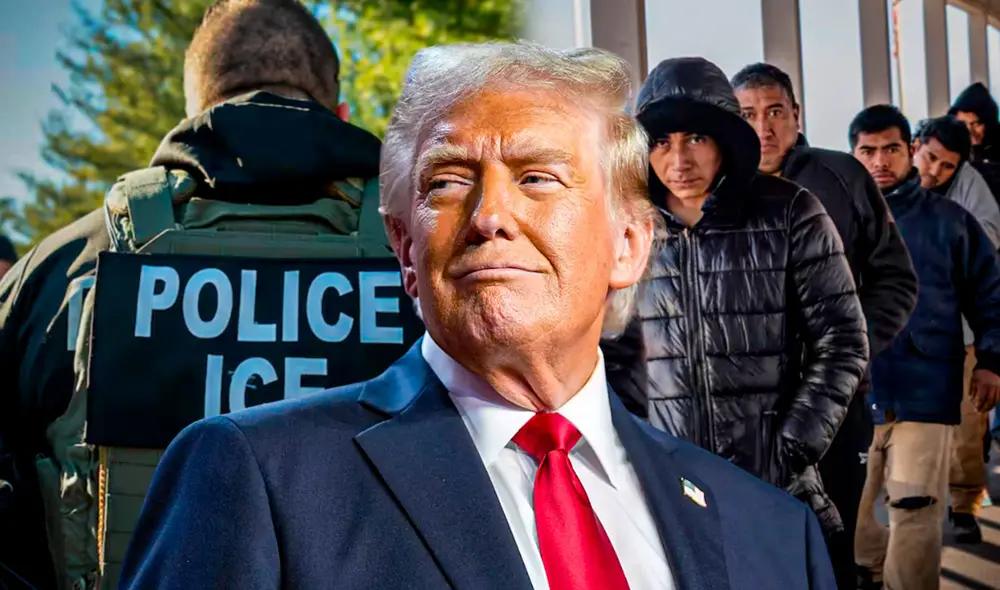 Donald Trump refuerza las redadas del ICE en contra de inmigrantes. Composición LR | Diego Cuadrado Donald Trump refuerza las redadas del ICE en contra de inmigrantes. Composición LR | Diego Cuadrado