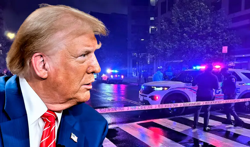 Donald Trump condenó el asesinato de 2 empleados de la embajada de Israel en Estados Unidos. Foto: Composición LR/El País.