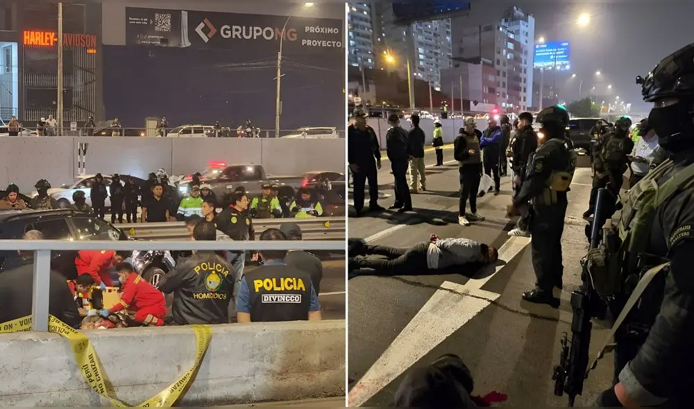 Últimas noticias sobre la balacera ocurrida en la Vía Expresa. Foto: Composición LR