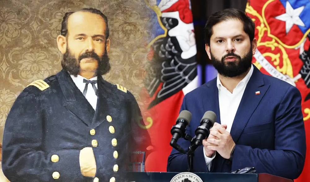 El presidente chileno recuerda la emotiva carta de Grau a la viuda de Arturo Prat como un símbolo de nobleza y humanidad en el contexto de la Guerra del Pacífico. Foto: composición LR/AFP/MINDEF