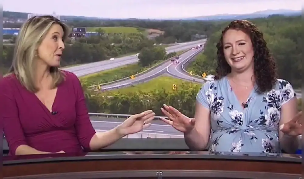 Olivia Jaquith, periodista de Nueva York, entró en trabajo de parto en pleno noticiero.