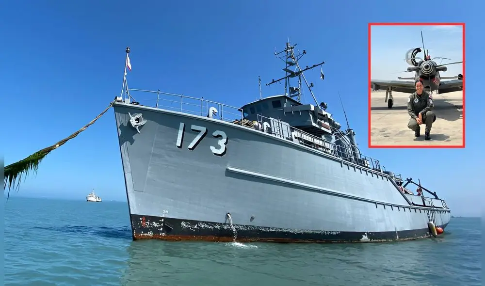 Este imponente buque ayudará en la búsqueda de la piloto FAP Ashley Vargas. Foto: Composición LR/CDN