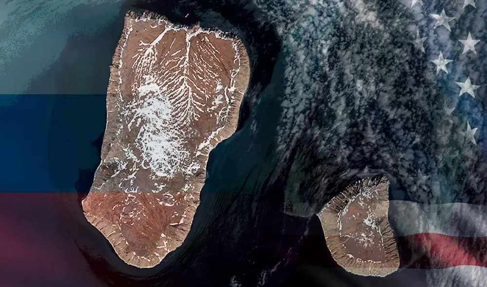 La frontera más cercana entre Estados Unidos y Rusia se encuentra en el estrecho de Bering. Foto: Composición LR/Vecteezy/El País. La frontera más cercana entre Estados Unidos y Rusia se encuentra en el estrecho de Bering. Foto: Composición LR/Vecteezy/El País.