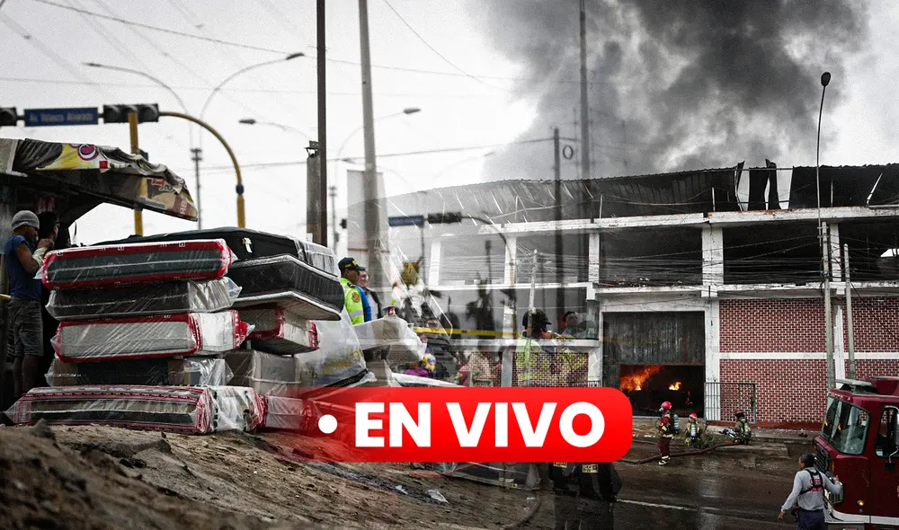 Bomberos tienen problemas para controlar la emergencia debido a la falta de agua. Foto: composición de Gerson Cardoso/Marco Cotrina/La República Bomberos tienen problemas para controlar la emergencia debido a la falta de agua. Foto: composición de Gerson Cardoso/Marco Cotrina/La República