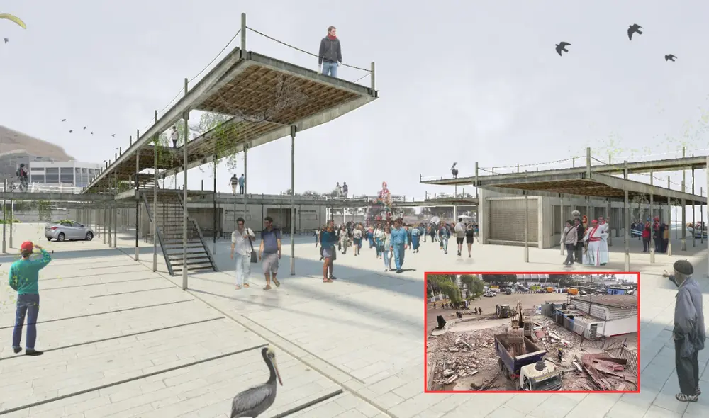 El nuevo proyecto buscará resolver los problemas de la informalidad y seguridad que aqueja al distrito. Foto: composición LR/ATELIER LIMA arquitectos/YouTube