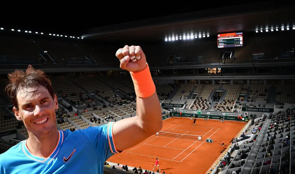 Rafael Nadal en el Roland Garros. Foto: Composición LR/ EFE