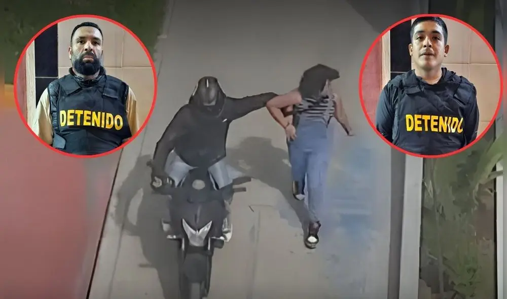 Renzo Chopitea y Roberto Vizcarra, presuntos integrantes de Los Sirucatas fueron capturados por PNP. Foto: Composición LR/Captura de pantalla de América TV/CDN