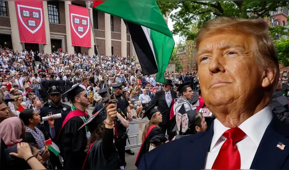 Donald Trump critica a Harvard y pone en duda el origen de sus estudiantes internacionales. Foto: composición LR Donald Trump critica a Harvard y pone en duda el origen de sus estudiantes internacionales. Foto: composición LR