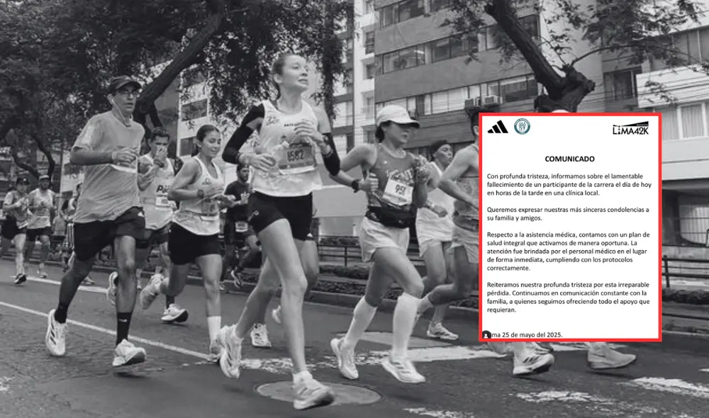 Corredor de la Maratón Lima 42K fallece tras descompensarse durante la competencia. Foto: Composición LR.