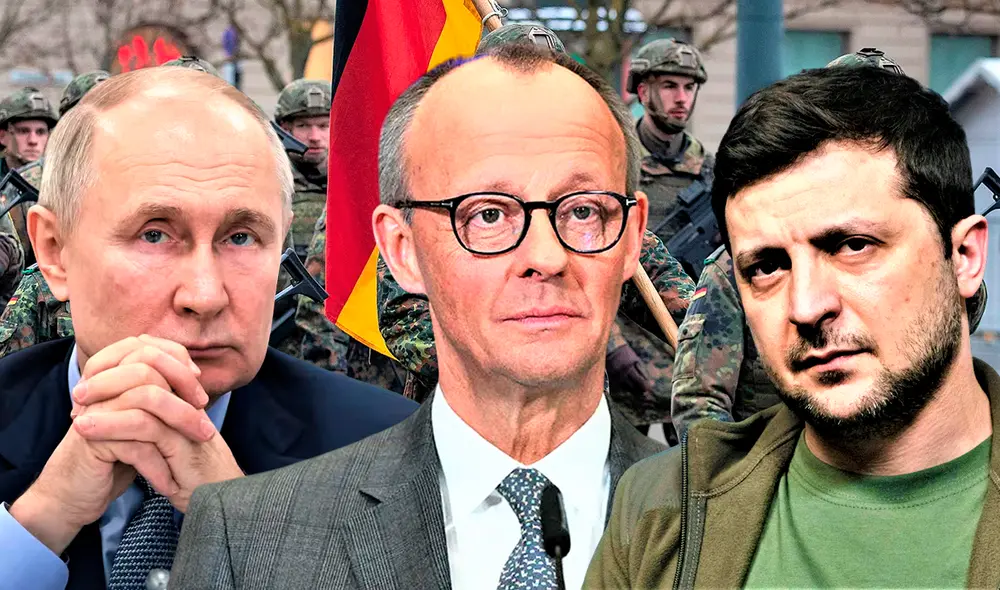 Fiedrich Merz eliminó las restricciones que prohibían a Ucrania usar armamento alemán contra objetivos militares en Rusia. Foto: Composición LR. Fiedrich Merz eliminó las restricciones que prohibían a Ucrania usar armamento alemán contra objetivos militares en Rusia. Foto: Composición LR.