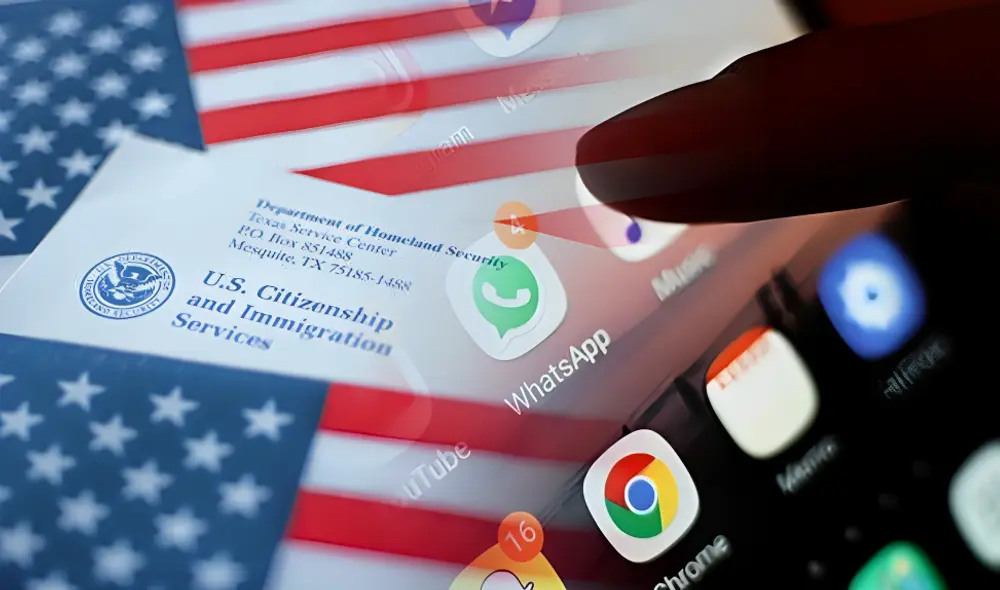 USCIS impone declarar redes sociales y portar registro para trámites migratorios en 2025.