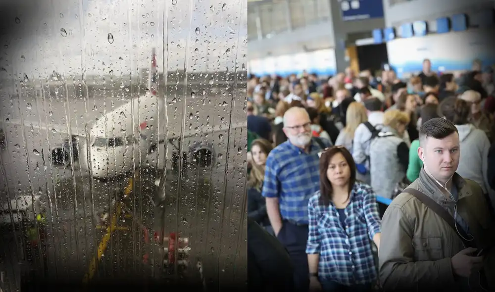 Vuelos retrasados y largas colas en los aeropuertos de EEUU por incremento de tormentas. Vuelos retrasados y largas colas en los aeropuertos de EEUU por incremento de tormentas.