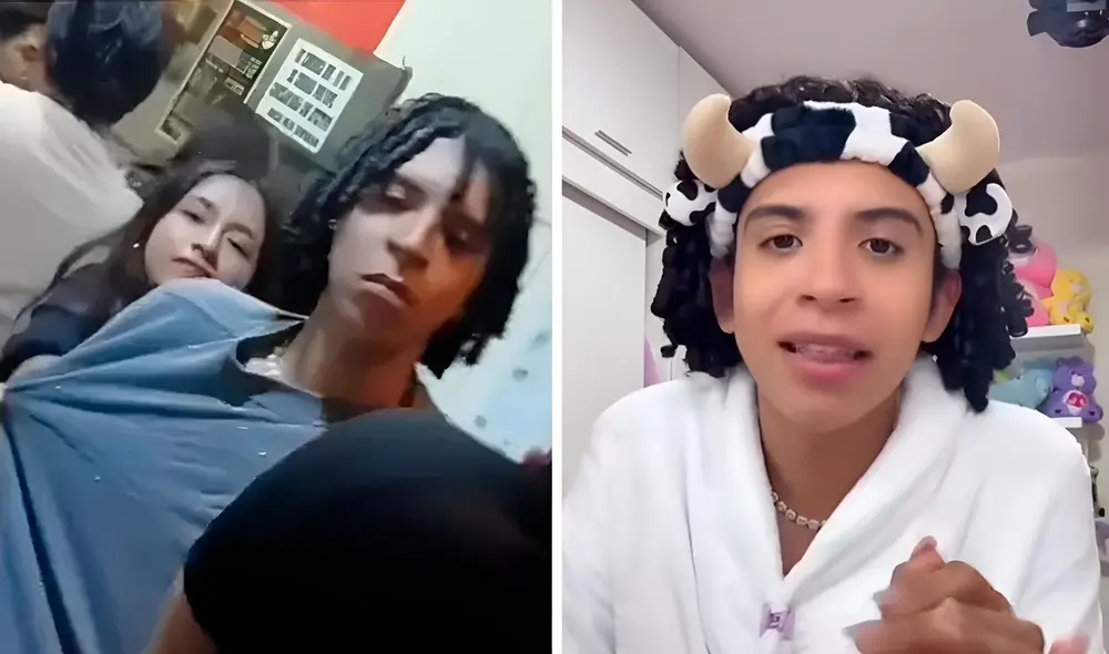 Valentino explicó en un video de TikTok que la pelea surgió por los comentarios de una joven dentro de un local de comida en Ventanilla. Foto: composición LR/ TikTok/ @clips_kick1_