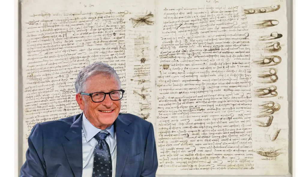 Bill Gates adquirió un manuscrito de Leonardo Da Vinci. Foto: Composición LR/ Colección de Bill Gates Bill Gates adquirió un manuscrito de Leonardo Da Vinci. Foto: Composición LR/ Colección de Bill Gates