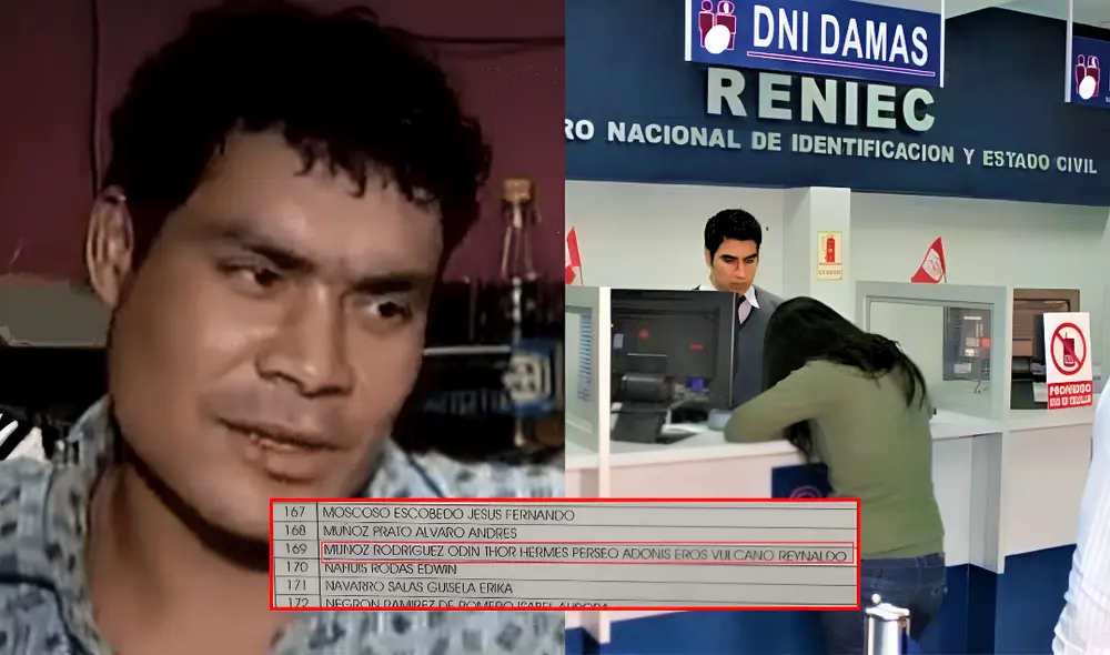 Dos hermanos de Surco tendrían los nombres más largos en Perú. Foto: composición LR/América TV/Reniec