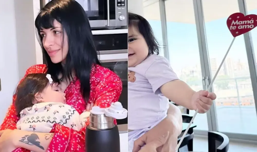 Cazzu llega con su hija Inti al AICM y pide privacidad ante las cámaras.