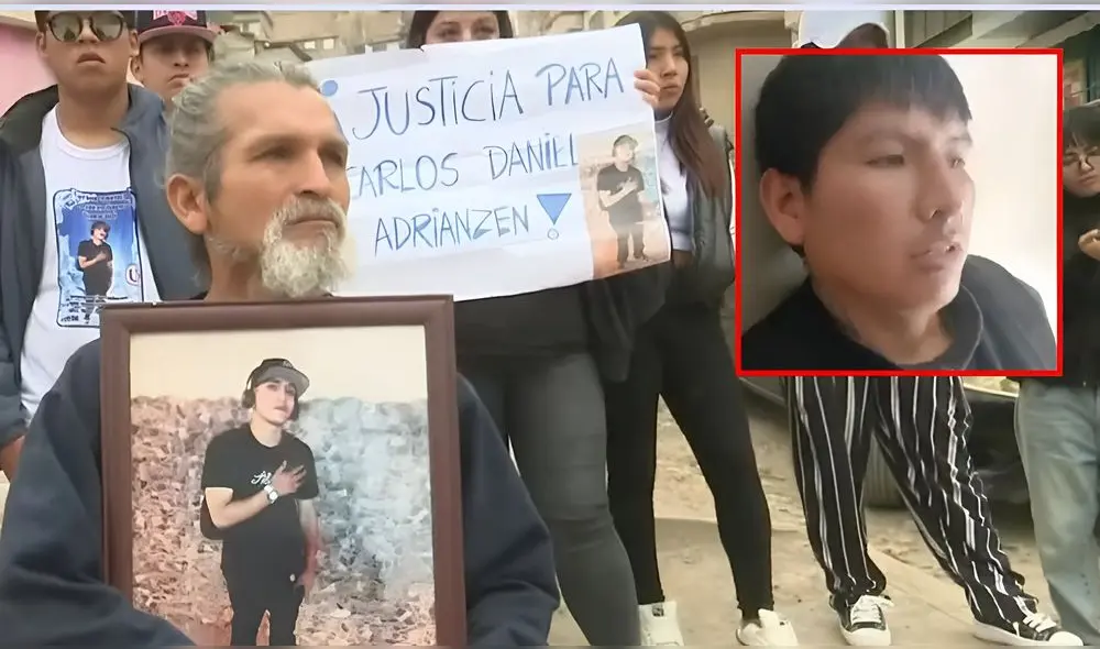 Familiares de la víctima exigen que Lucas no sea puesto en libertad. Foto: Composición LR