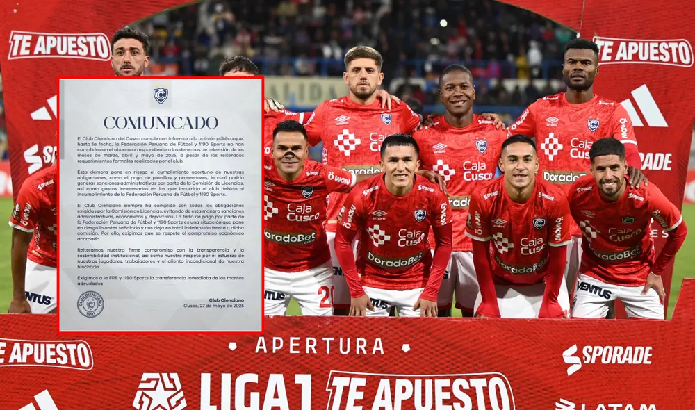 Cienciano denunció falta de pagos a la FPF. Foto: composición LR/difusión Cienciano denunció falta de pagos a la FPF. Foto: composición LR/difusión