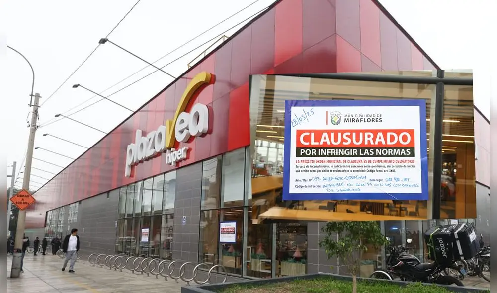 Plaza Vea Miraflores confirmó el cierre de su local tras caída de ascensor que dejó afectada a adulta mayor. Foto: Composición LR/CDN/Plaza Vea