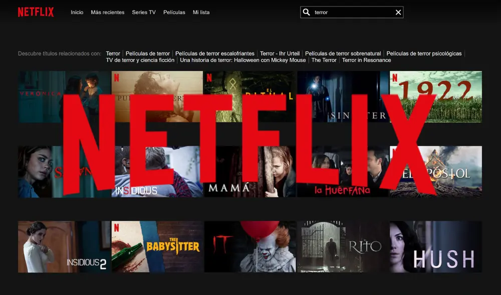 Netflix revela los códigos secretos para ver películas de terror. Foto: Composición LR/ Netflix Netflix revela los códigos secretos para ver películas de terror. Foto: Composición LR/ Netflix
