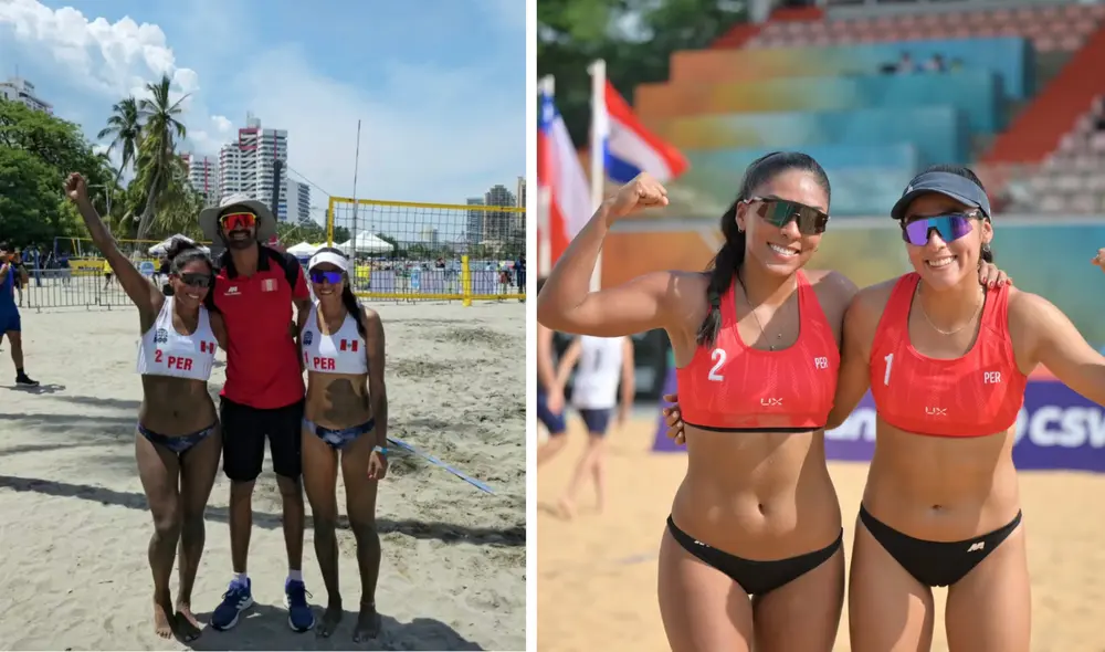 La dupla de Claudia Gaona y Lisberth Allcca, clasificó al Campeonato Mundial de Vóley Playa. Foto: Composición LR/ @purovoley