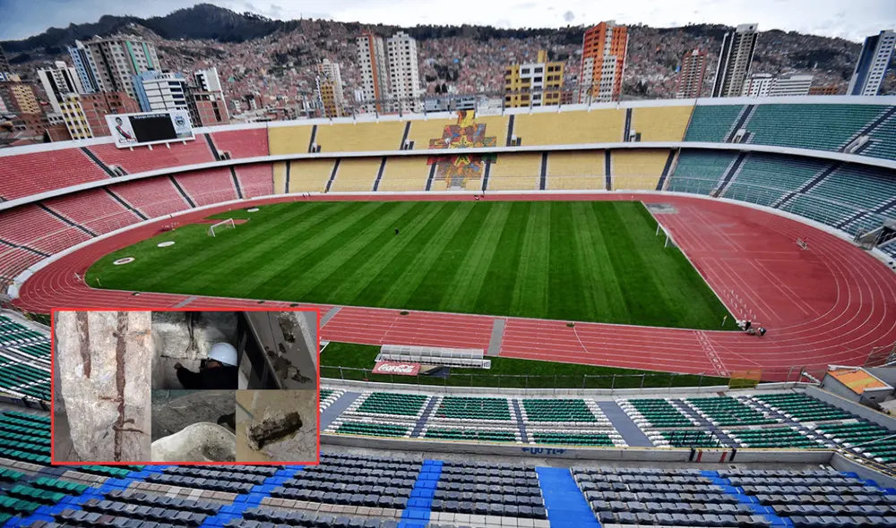 El estadio Hernando Siles es el recinto deportivo más emblemático del país altiplánico. Foto: composición LR/EL DÍA - Noticias de Bolivia para el mundo/Red Uno