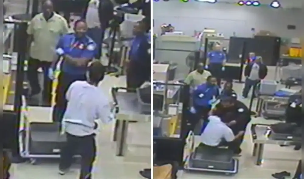 Canadiense agrede a agente de TSA en aeropuerto de Miami. Canadiense agrede a agente de TSA en aeropuerto de Miami.