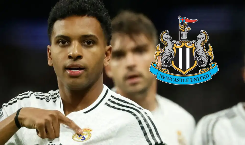 El Newcastle United puso su mirada en Rodrygo Silva de Goes. Foto: Composición LR/ AFP