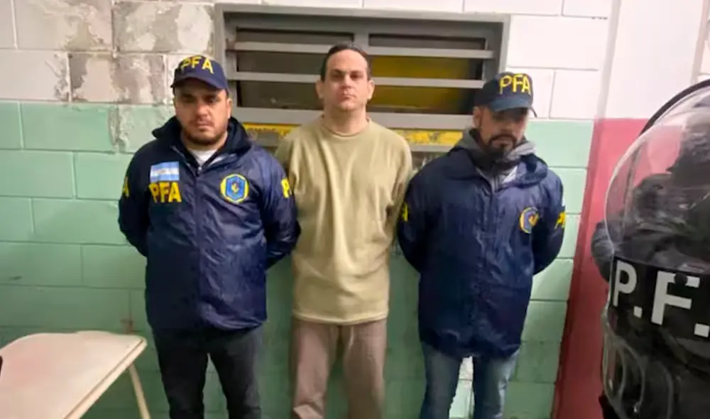 Guillermo Boscán Bracho, alias “El Yiyi”, líder del Tren de Aragua en Argentina, fue detenido mientras vivía con identidad falsa. Foto: EFE