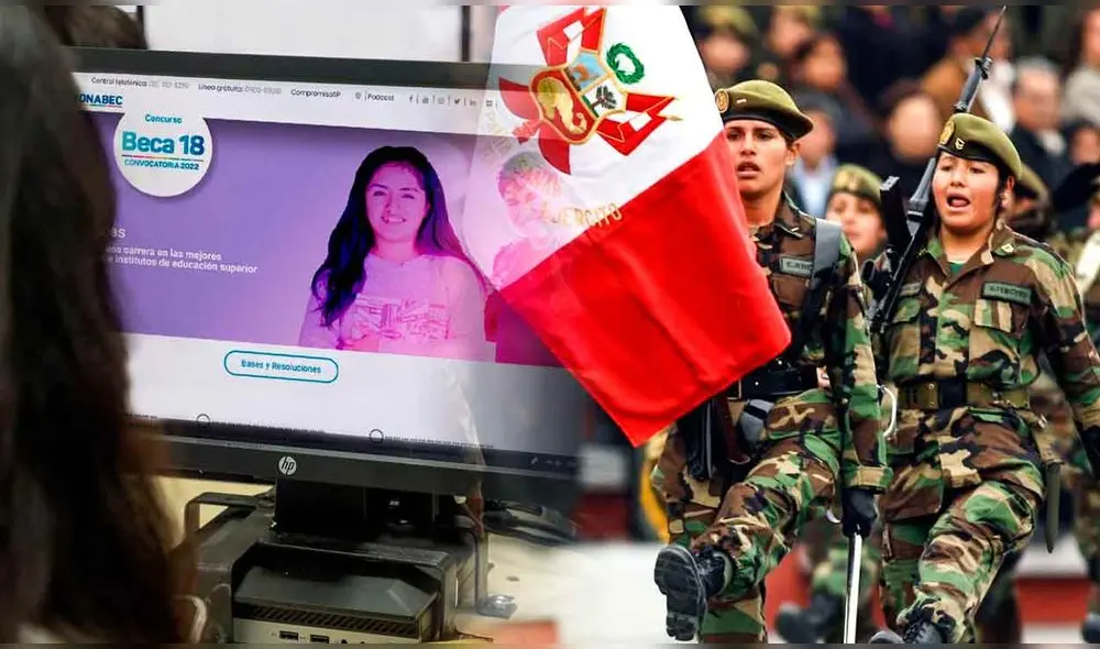 La soldado Ada Gozar no logró ingresar en su primer intento, pero no se rindió y continuó estudiando. Ella ingresó en primer puesto en la modalidad de Fuerzas Armadas. Foto: composición LR/referencial/Andina