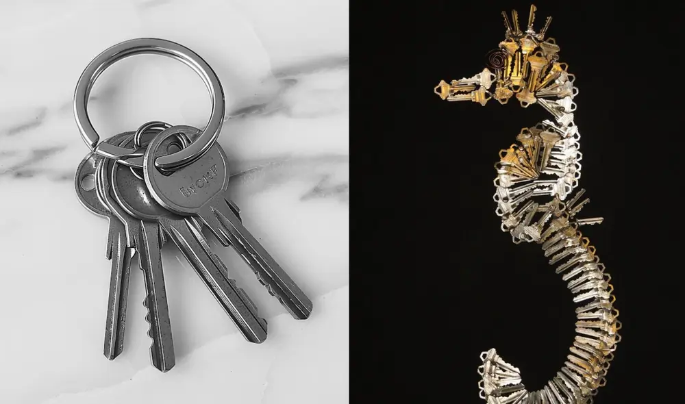 Con un poco de imaginación puedes transformar tus llaves viejas en arte. Foto: Composición LR/ FreePik/ Pinterest