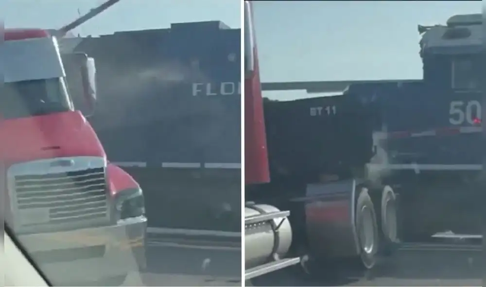 Conductor de camión escapó con vida segundos antes de ser impactado por tren en Florida. Conductor de camión escapó con vida segundos antes de ser impactado por tren en Florida.